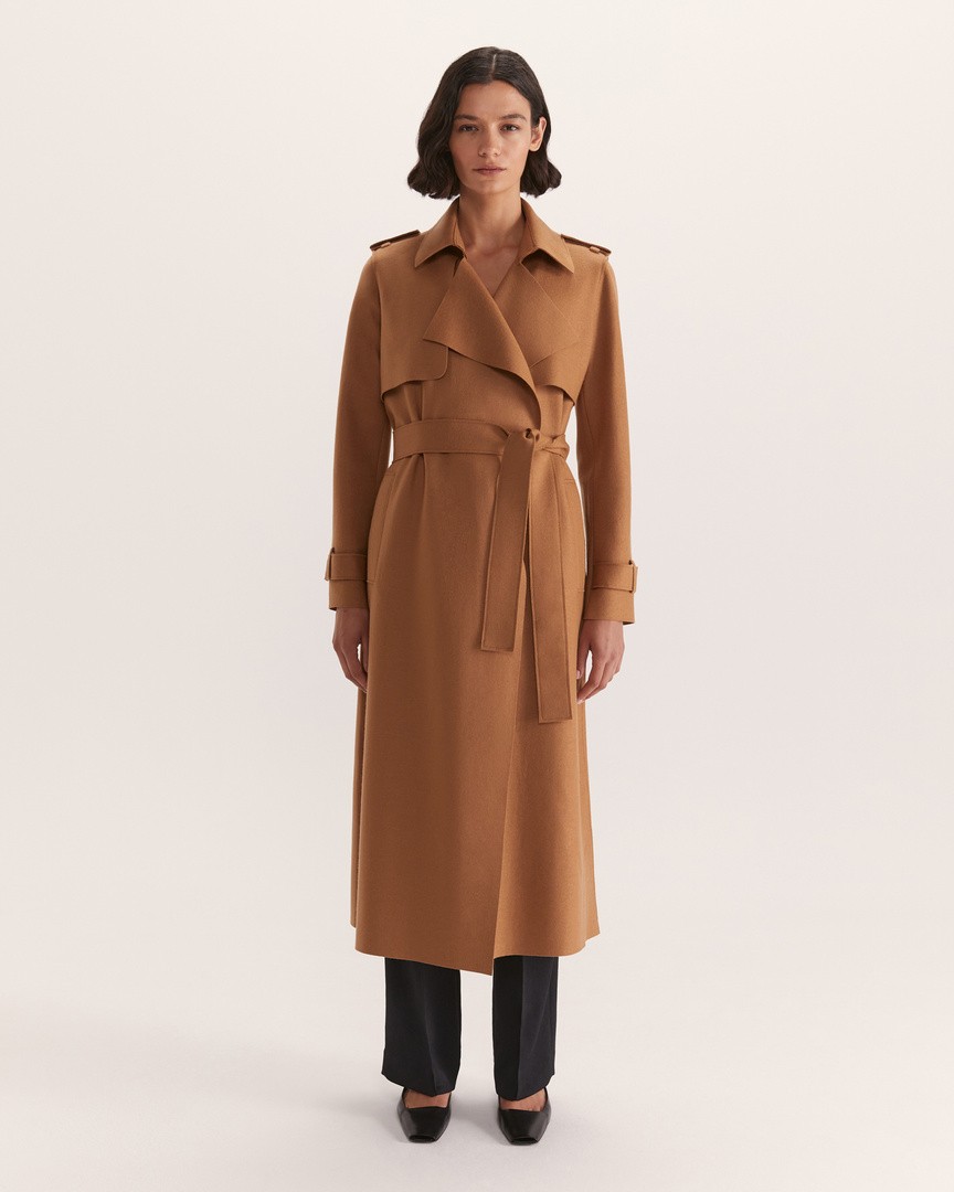 Karla Wool Longline Trench Coat SABA