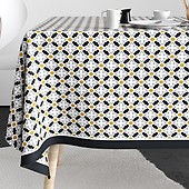 Nappe Imprimée Anti-Tâches Rectangle 140x200 Cm Flores - Soleil D'Ocre Waterproof