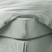 Drap-housse 140 X 190 Cm Gaze De Coton Lavé Rose - Drap Housse