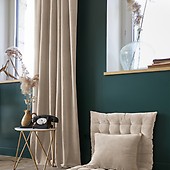 Rideau En Lin Lavé 140x280 Cm - Couleur Gris Acier - Avec œillets - Certifié Oeko-Tex