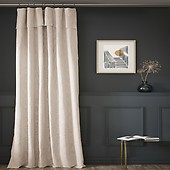 Rideau En Coton Grège 140x260 Cm - 100% Coton, œillets, Lavable Machine - Housse De Rêve