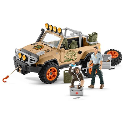 Schleich Figurine - Gros camion sauvetage d'animaux pas cher 