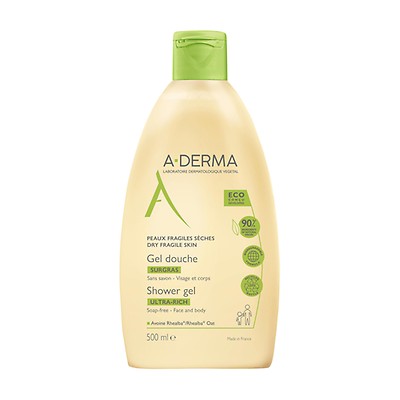 A-DERMA EXOMEGA CONTROL GEL DE LAVAGEM EMOLIENTE 2 EM 1 CORPO E CABELO 500  ML