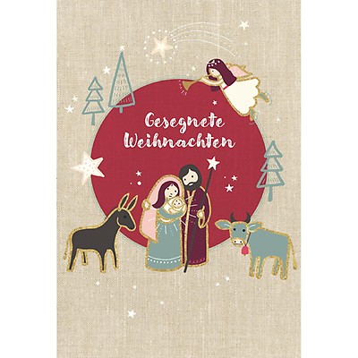 Religiöse Weihnachtskarten Mit Krippen-Motiv – 14 Stück In Box, Inkl. Umschläge & Siegel