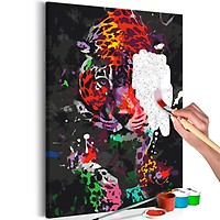 ABEUTY Malen Nach Zahlen Set – Porträt Modell, 40x50 Cm Leinwand, Acrylfarben, 3 Pinsel, Für Erwachsene & Anfänger