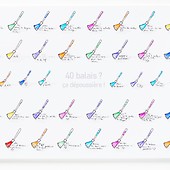 Mini Balais Pour Feter L Anniversaire 30 Balais 40 Balais 50