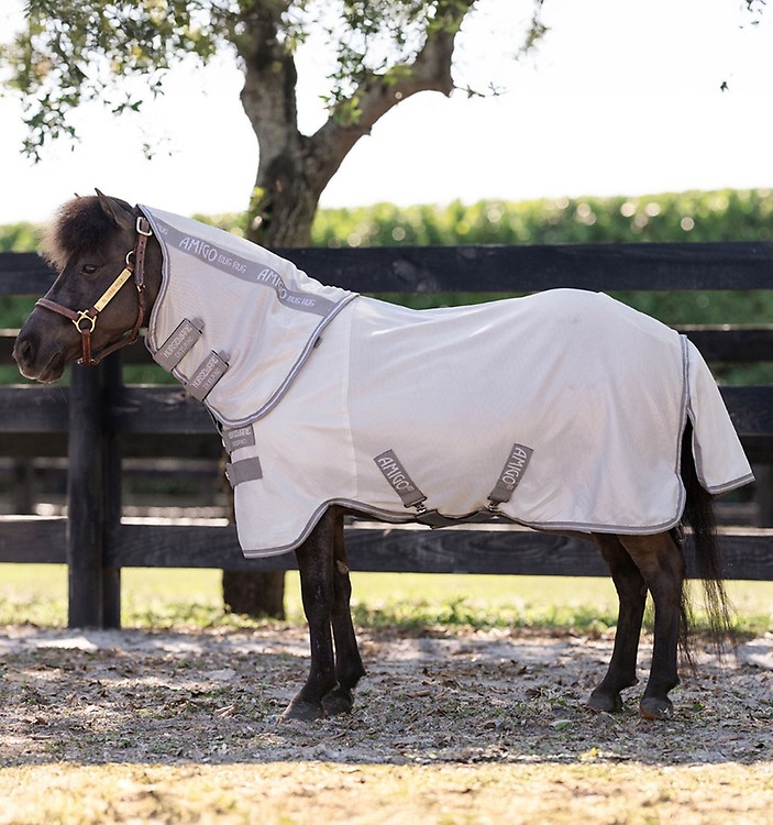 Couverture De Pluie Pour Cheval Amigo Hero 6 Lite 0 G - Taille 145 Cm - Imperméable Et Respirante