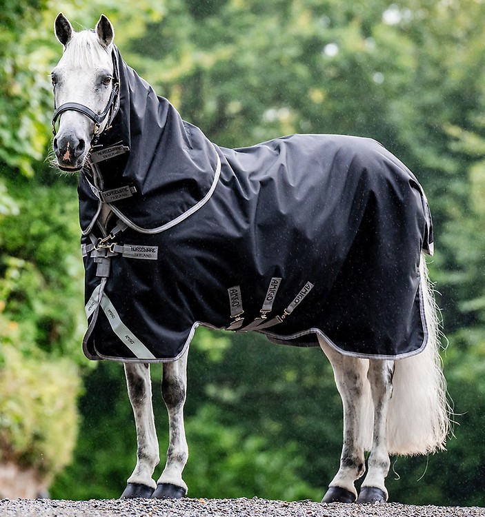 Couverture D'extérieur Pour Chevaux Catago Justin - Noire, 150 G, Taille 165 Cm - Neuve