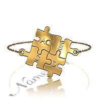 10K Yellow Gold Initial Bracelet