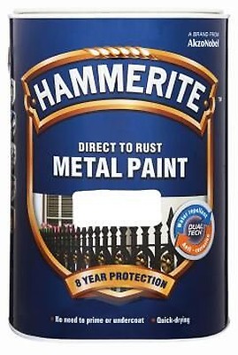 Direct To Rust Metal Paint Hammerite Smooth Black 5l Leroy Merlin South Africa