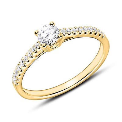 wit Openbaren Spaans Brilladia 18K gouden ring met diamanten VR0408-18KGSL
