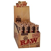 RAW Classic Pre-Rolled 1 1/4 Cones - 6 x 32