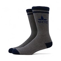 THTC Socks - Mens - Grey Marl/Navy
