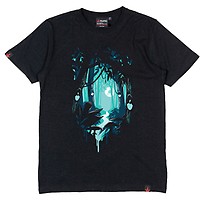Deep Forest - Premium Weight Hemp/Cotton T-Shirt - Mens - Black