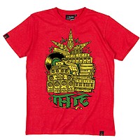 Tribes Sound System - Premium Weight Hemp/Cotton T-Shirt - Mens - Red