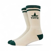 THTC Socks - Mens - Ecru/Bottle Green