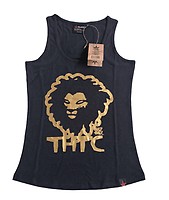 Gold Lion - Organic Hemp/Cotton Tank Top - Womens - Black