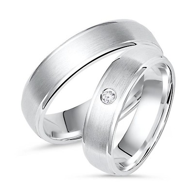 Eheringe Verlobungsringe 925 Silber Ringe mit echtem Granat Ring Gravur SG059 
