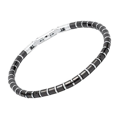 lila Steuerrad Unique Edelstahl Perlen Armband B5268 aus