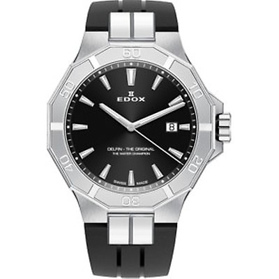 53021 3M NIN | Edox Delfin Date Silver / Black