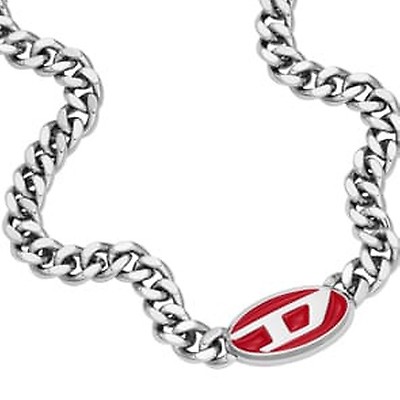 DX1509040 | Diesel Chooker Necklace Steel D-Logo