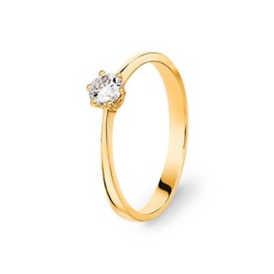 Bague solitaire diamant discount or jaune 18 carats