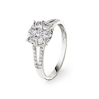 Bague Or 18 Carats Avec Diamants – 0,94 Ct, Taille 54, Style Marquise