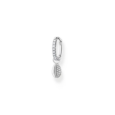 305076  Boucles d'oreilles pendantes Argent 925 rhodié, Plumes