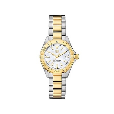 TAG Heuer Aquaracer Two Tone Gold Diamond 27mm Women s Watch