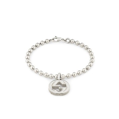 Gucci Boule Chain Beaded Sterling Silver Bracelet