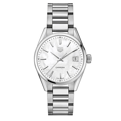 TAG Heuer Carrera Date Steel Mother of Pearl 36mm Women s Watch