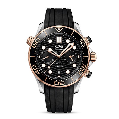 Omega Seamaster Diver 300m 18ct Rose-Gold \u0026 Black 42mm Rubber Strap Watch