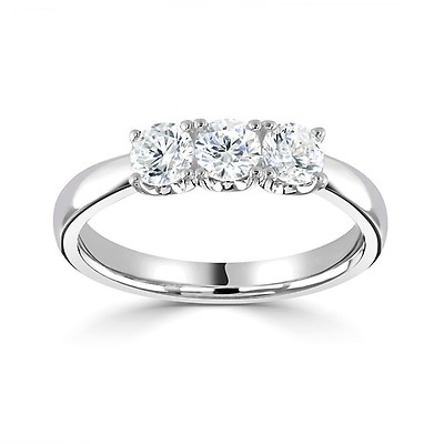 Diamond ring with 3 diamonds sale