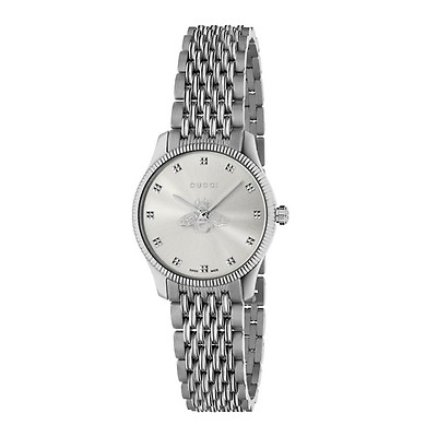 Gucci G Timeless Bee Dial Steel Silver 29MM Watch