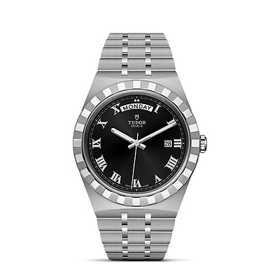 TUDOR Royal Day Date Diamond Steel Black 41MM Automatic Watch