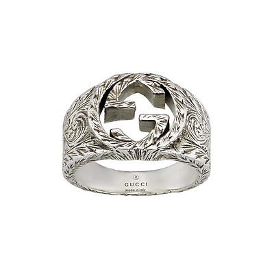 Gucci interlocking g sterling best sale silver ring