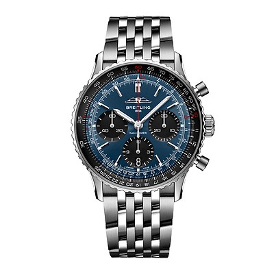 Silver clearance breitling watch