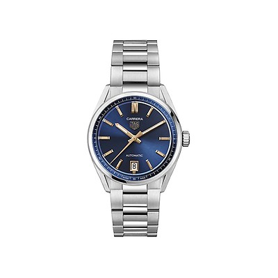 TAG Heuer Carrera Steel Blue 41MM Day Date Automatic Watch