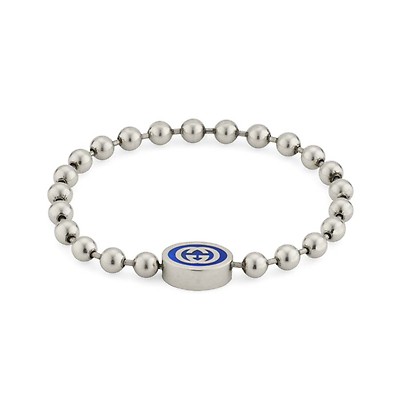 Gucci Boule Chain Beaded Sterling Silver Bracelet