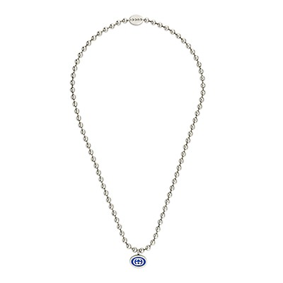 Gucci【☆ GG & Bee Silver Engraved Pendant Necklace】 Gucci GG and bee engraved pendant necklace YBB728265001