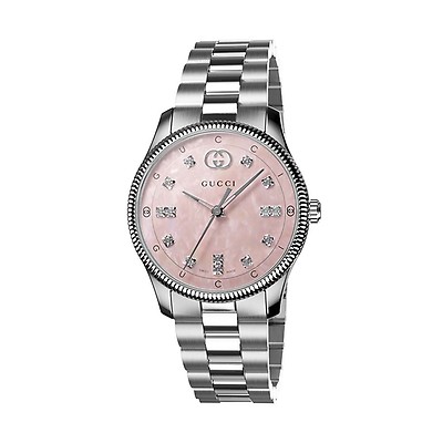 Gucci G Timeless Stainless Steel Mother of Pearl Dial 29MM Watch