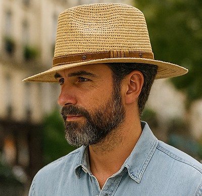 【BBYB】24SS★ Raffia Panama Hat Manebí | Panama Hat - Tan Mix