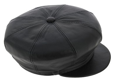 Genuine Lambskin Leather Baseball Cap - Adjustable 55-60cm For Men & Women Outdoor Wear