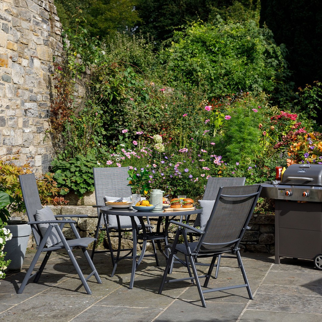 Palma 4 Seater Steel Garden Patio Set Woodie s