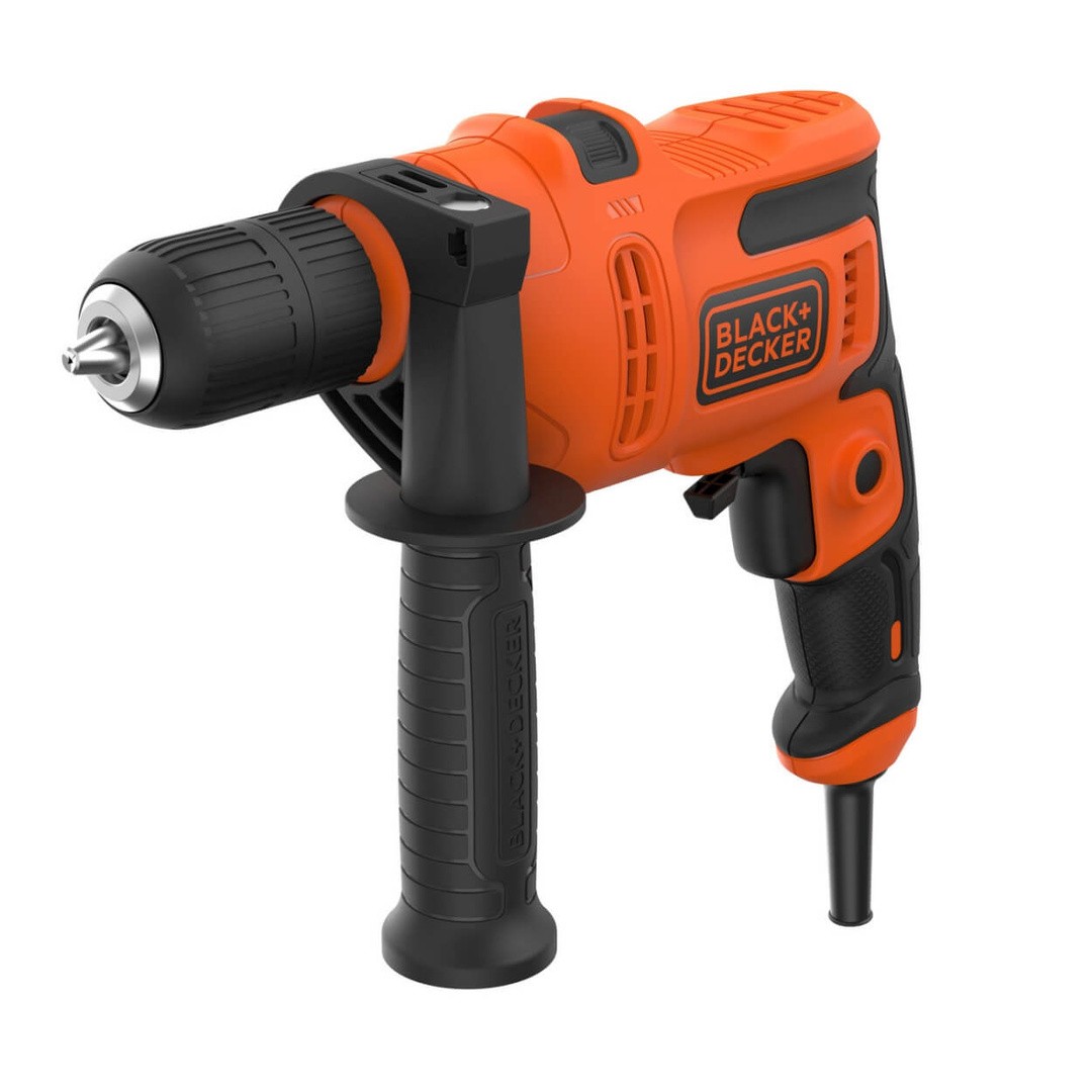 Black Decker 710W Hammer Drill With Kitbox And Accessories Woodie s