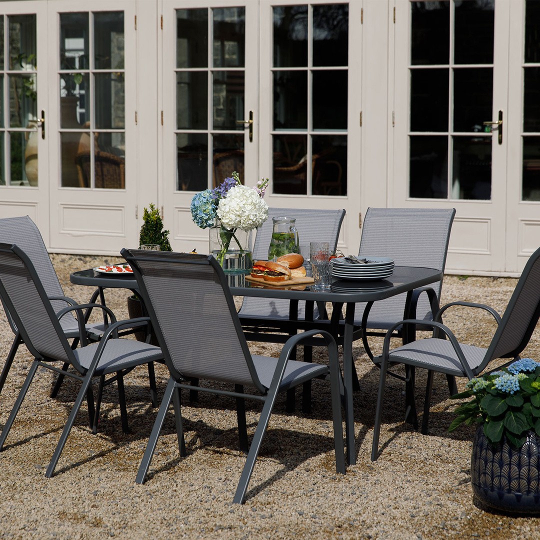 Seville 6 Seater Garden Patio Set Woodie s