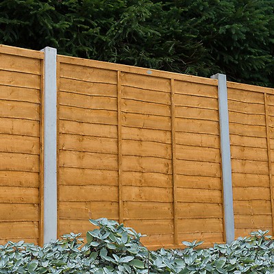 Wooden Lap Fence Panels Overlap Waney Fencing Panel 6ft 5ft 4ft 3ft 2ft