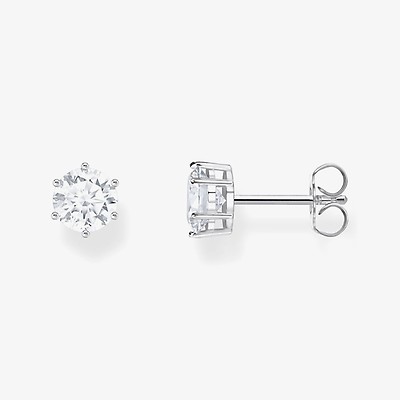 Thomas Sabo Orecchini singoli da donna con pietra opale rosa scintillante in argento sterling 925 H2182-166-7