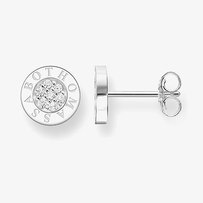 Thomas Sabo Orecchini A Bottone In Argento Sterling 925 – Modello H2303-001-21, Classici E Eleganti